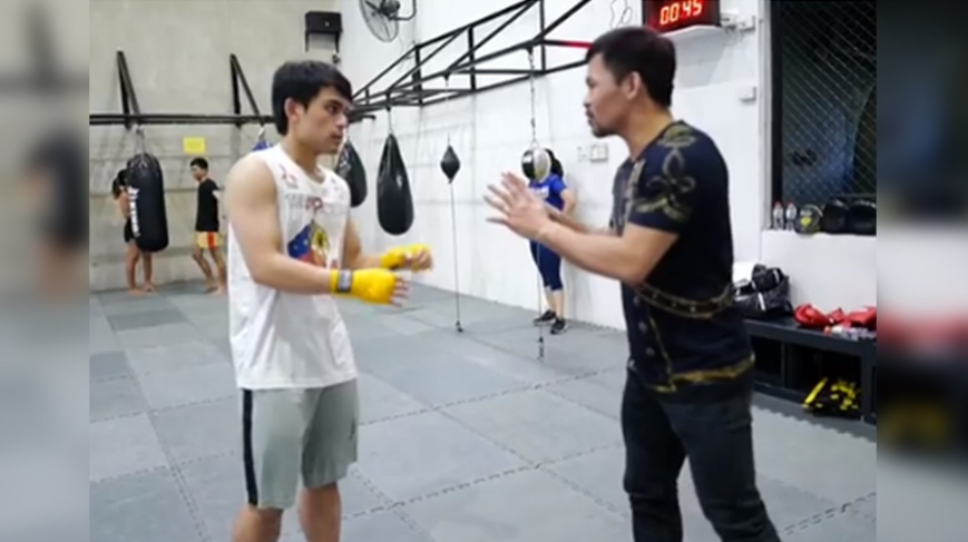 Watch Manny Pacquiao Trains Son Jimuel The Filipino Times