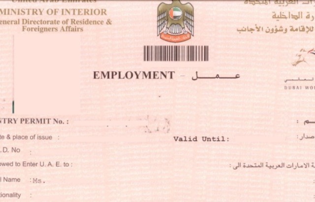 investor 1 resident visa unused  firms The may  Times permits replace Filipino UAE work