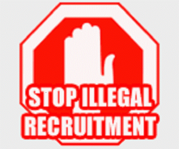 Fight against illegal recruitment