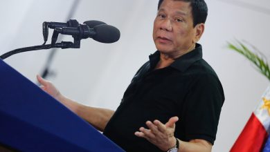 President Rodrigo Duterte delivers a message upon his arrival at the Francisco Bangoy International Airport 3