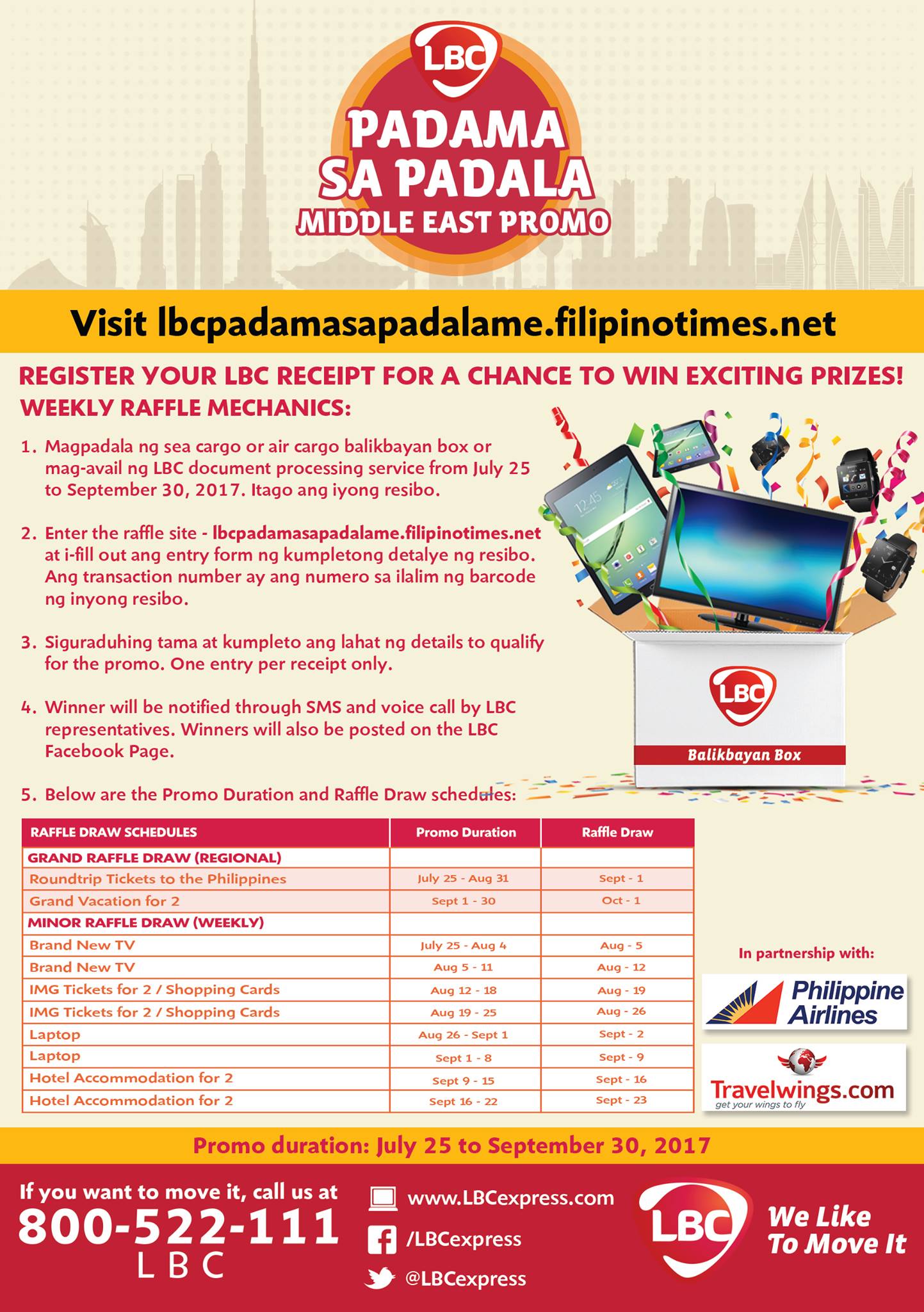 Lbc Launches Padama Sa Padala Middle East Over Dh 250 000 Worth Of Prizes To Be Won The Filipino Times