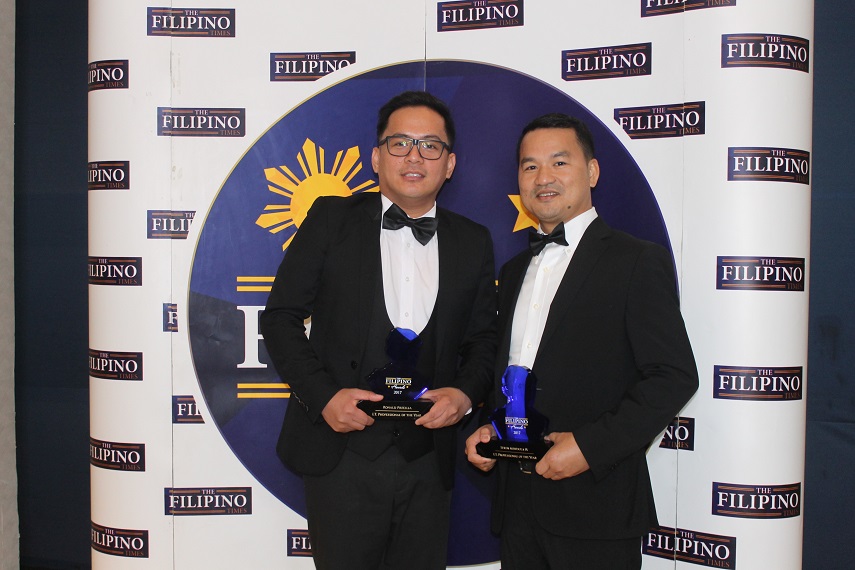 IT Professionals of the Year Ronald Precilla L and Efren Mendoza IV right