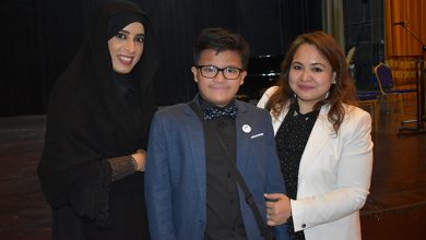 MAIN Laurence de Guzman middle together with Emirates Autism Society Chairperson Dr. Khalwa Al Saeedi and his mom Mhy de Guzman 1
