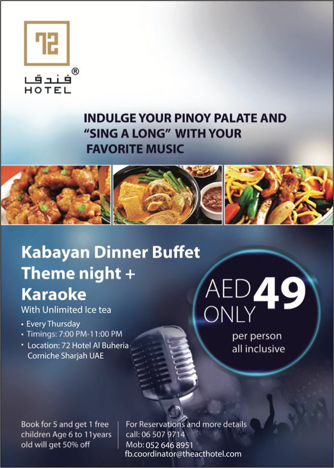 Dinner + karaoke = perfect! The Filipino Times