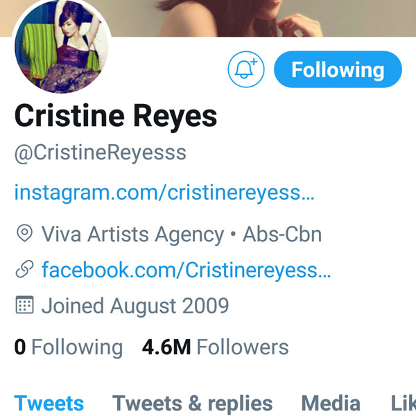 Cristine Twitter