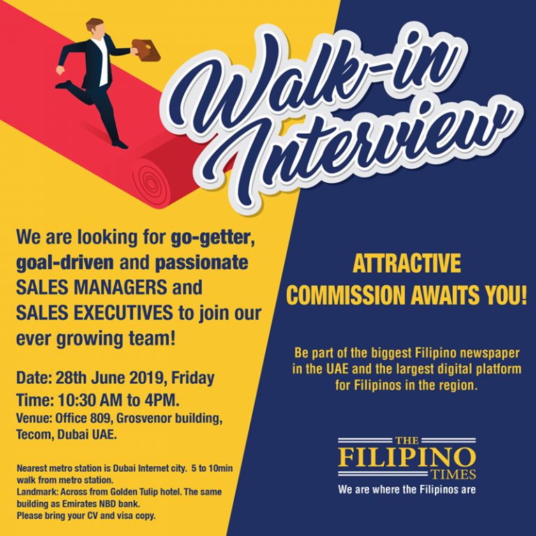 NOW HIRING: The Filipino Times’ Top Job Vacancies Of The Week Powered ...