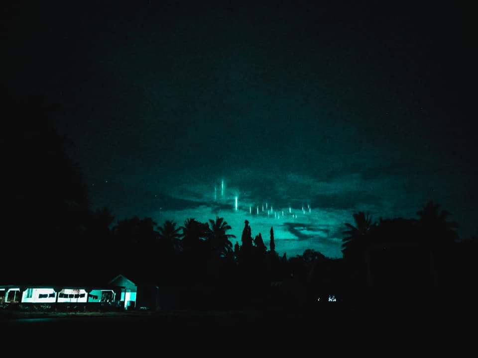 Mysteriouslooking Light Pillars appear in Sulu skies The Filipino Times