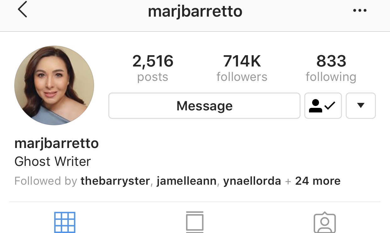 Marjorie Barretto removes 'ghost writer' Instagram bio, Gretchen shares ...