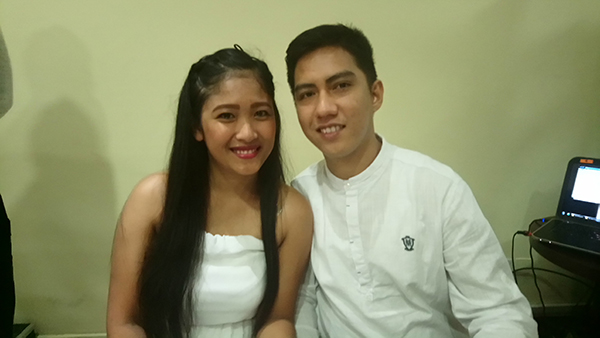 Kimberly Viernes and Jean Carlo Palomique