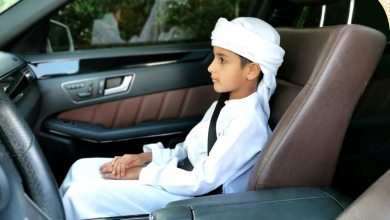 Abu Dhabi Police photo emirati child in car 1