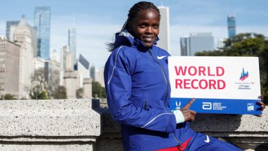 Image 1 Kenyan Brigid Kosgei marathon world record holder. Photo credits Bank of America Chicago Marathon