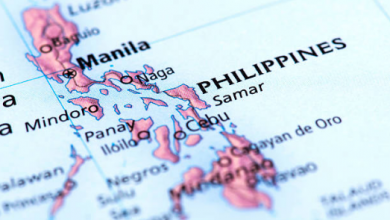 Philippines on map