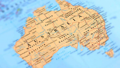 australia on map