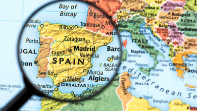 spain on map