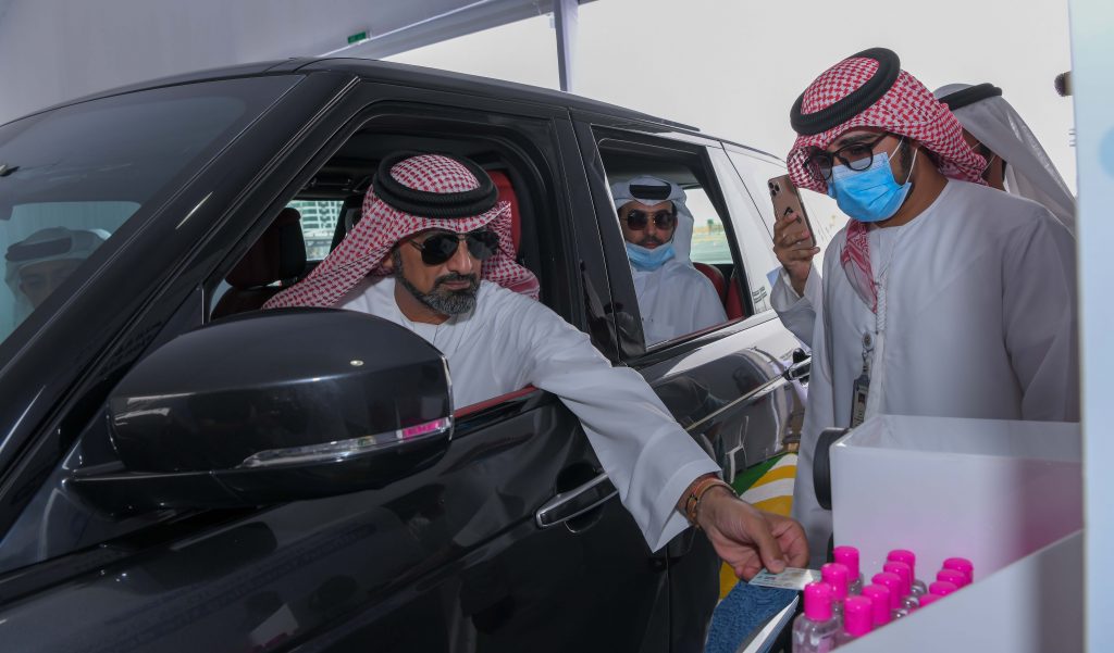 WATCH Sheikh Ammar Al Nuaimi Inaugurates Drive through Coronavirus 