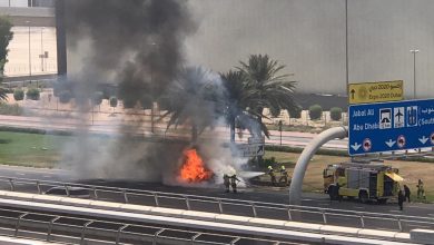Dubai vehicle fire July 12 1 1