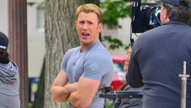 Chris Evans filming Captain America in DC 1