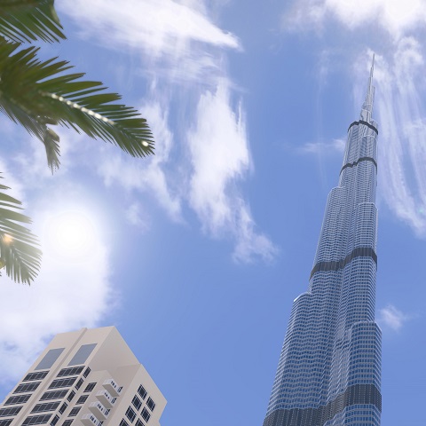 DUBAI LANDMARK CLOSEUP 1X1