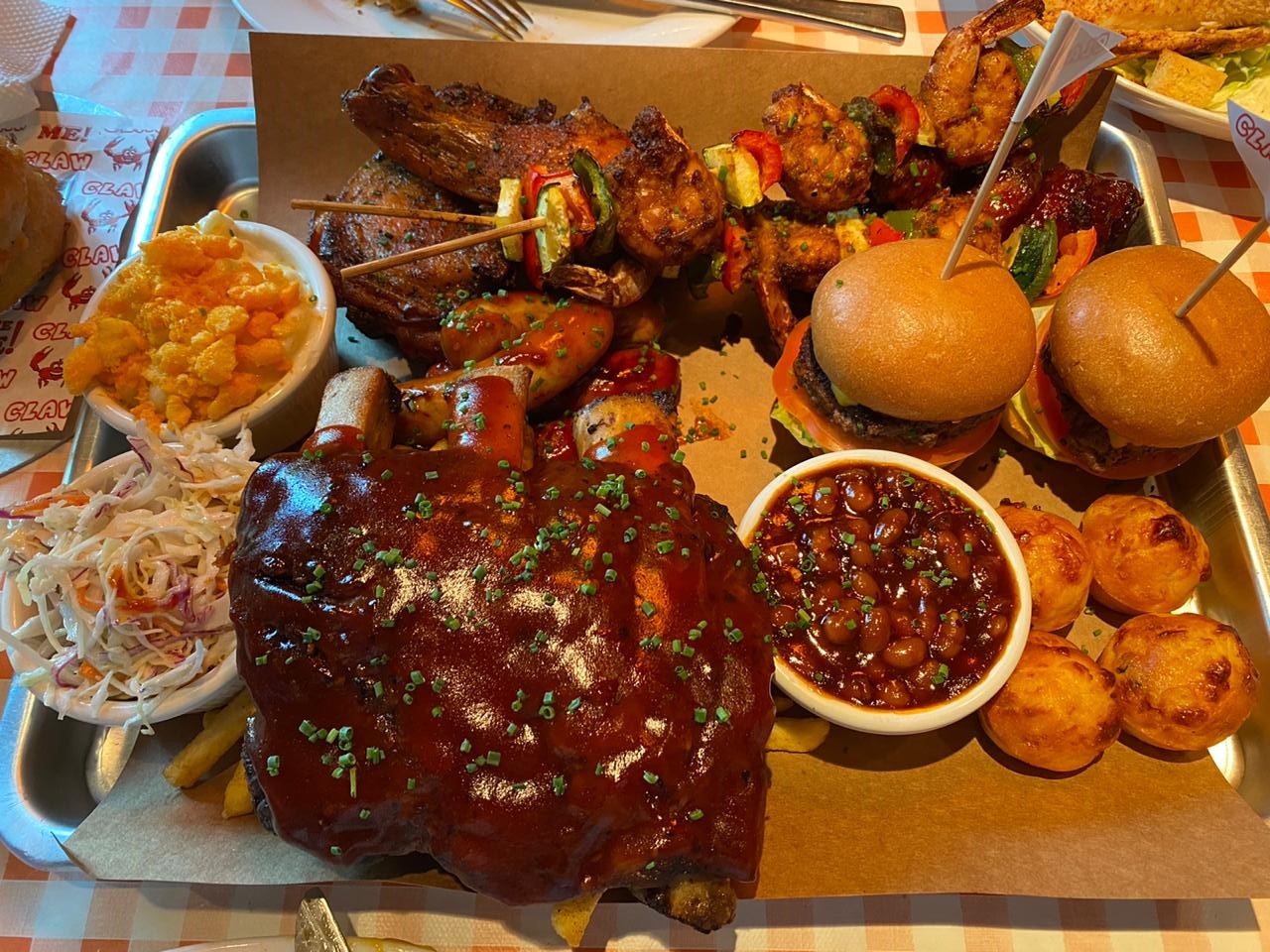 Fulfill your barbecue cravings with huge servings at Claw BBQ's