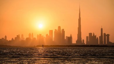 Dubai landscape sunrise