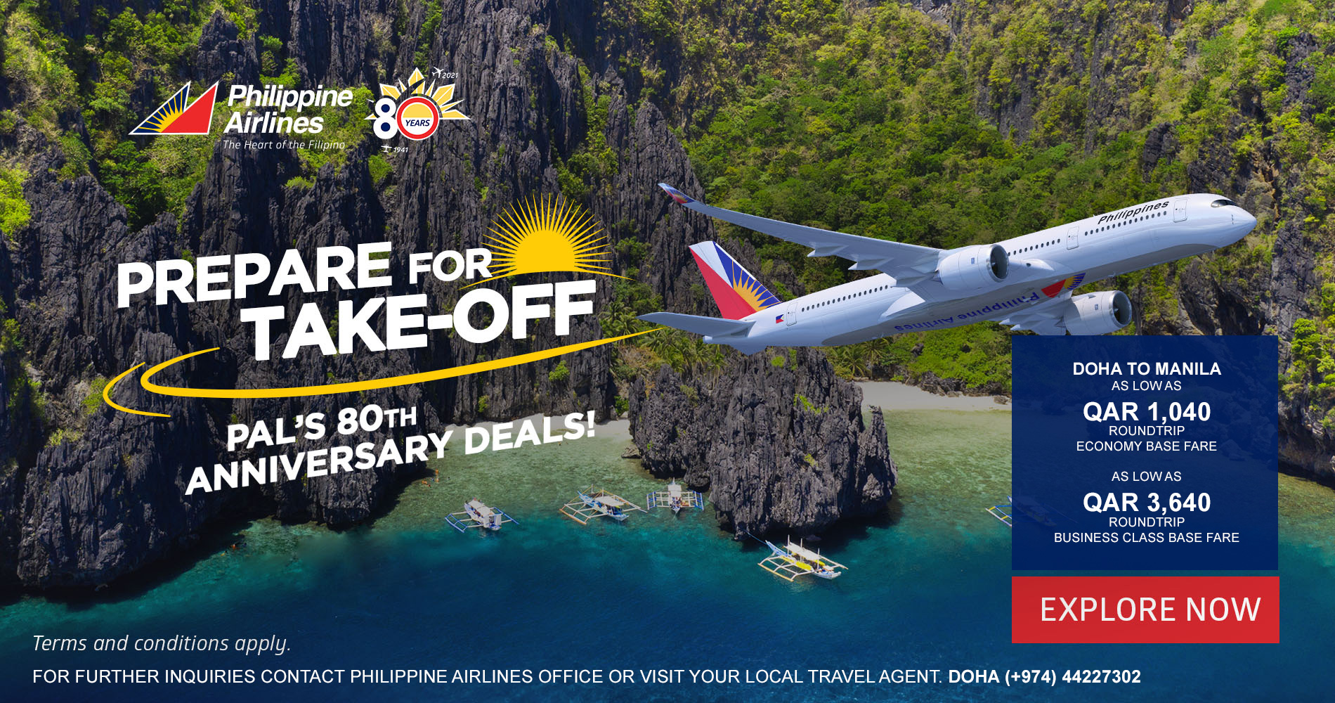 80TH YEAR TREAT PAL’s new seat sale offers DohaManila roundtrip flights for as low as QAR1,040