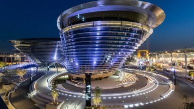 Terra The Sustainability Pavilion at Night Expo 2020 Dubai