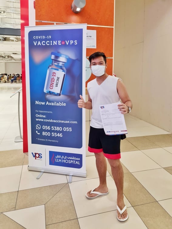 “Ito yung pinagdasal talaga natin na magkaroon nang vaccine, simula pa lang noong magka-COVID-19. Mahirap na magkasakit dito sa abroad, lalo na kung wala tayong family dito na mag-aalaga at magbibigay comfort sa atin. Kaya naman napakablessed nating mga OFW dito sa UAE dahil binigyan tayo nang libreng vaccine na parang tinuring na tayo ng UAE na parte ng kanilang pamilya dito,” Nino Kent, 5 years in UAE, 76 days since second dose