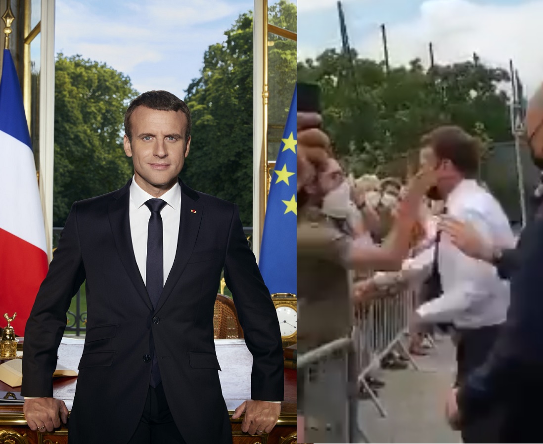 French President Emmanuel Macron Slapped During His Visit In Southeast ...