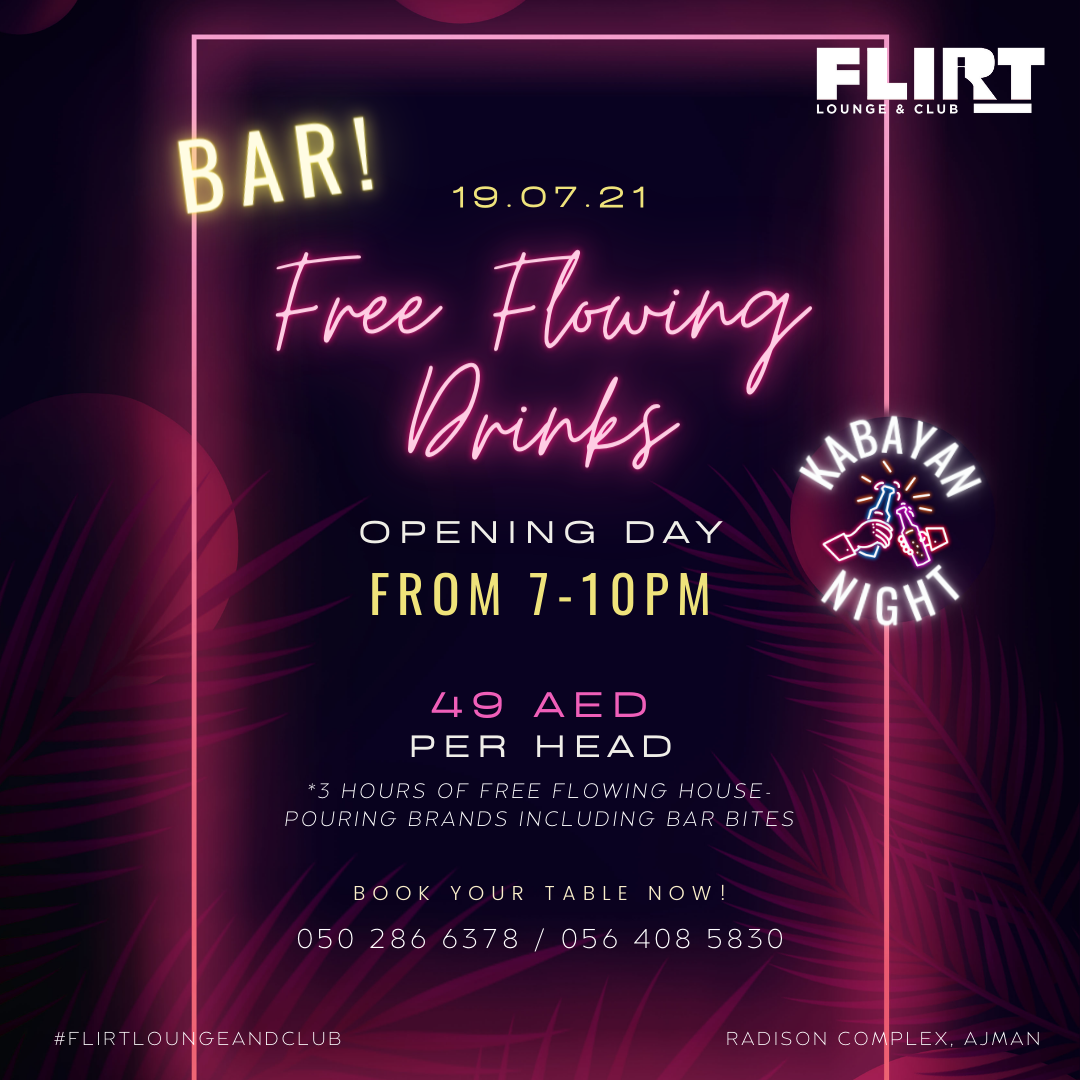 Flirt Lounge Club Ajman Re opening