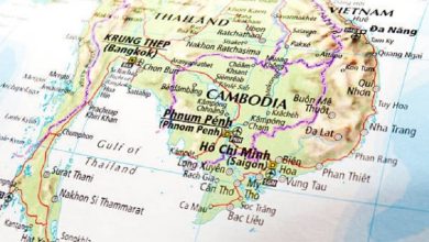 Cambodia on map