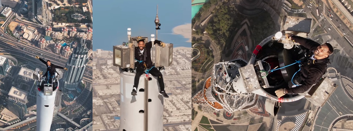 WATCH: Hollywood star Will Smith shoots YouTube series at Burj Khalifa ...