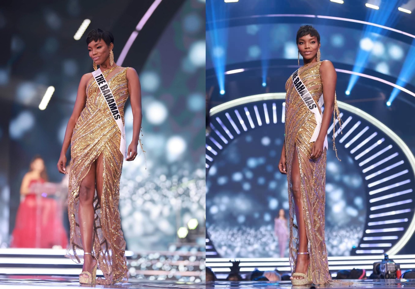 sachin and babi light blue dress Miss Universe Malaysia 2024 Sandra Lim exudes 'Princess Walinong Sari' in  national costume