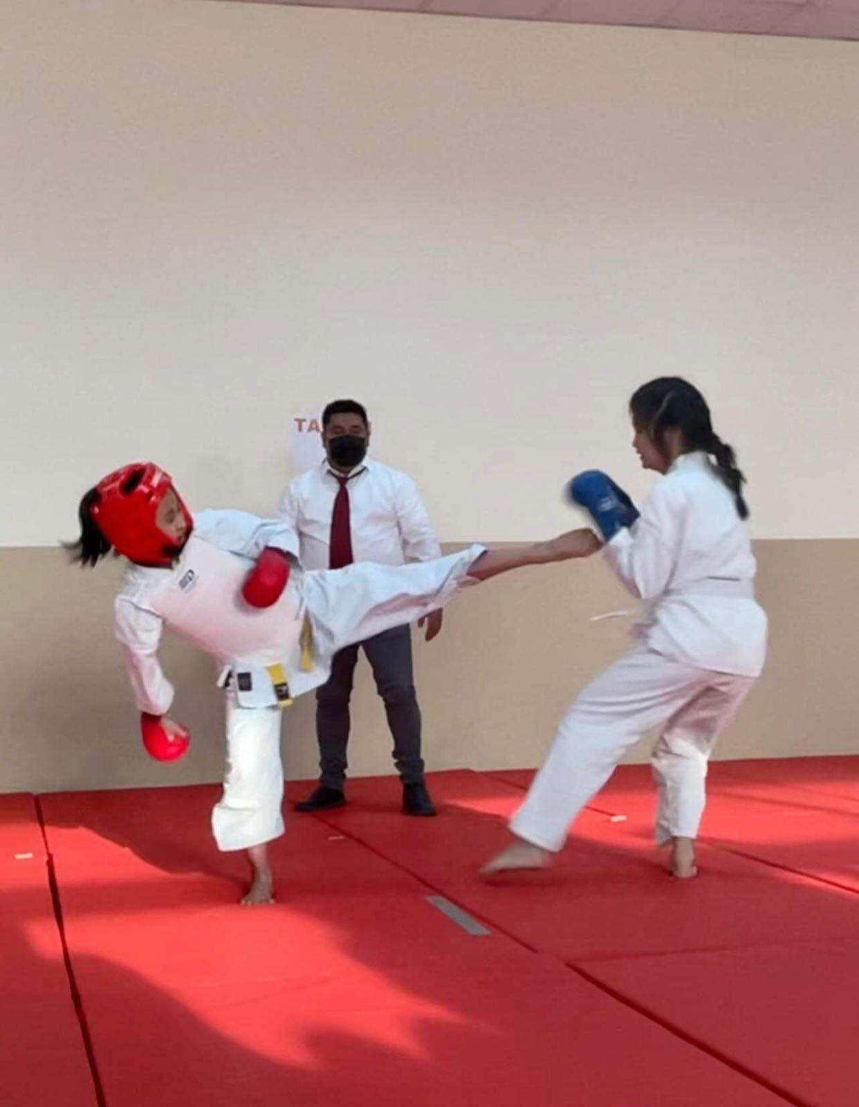SKIF first time player who received double gold in action - Jaliyah in sparring category