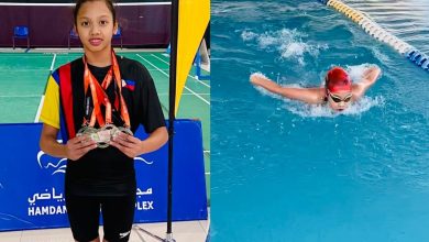 Jaella Mische Mendoza 10 year old Filipina swimmer Dubai medalist