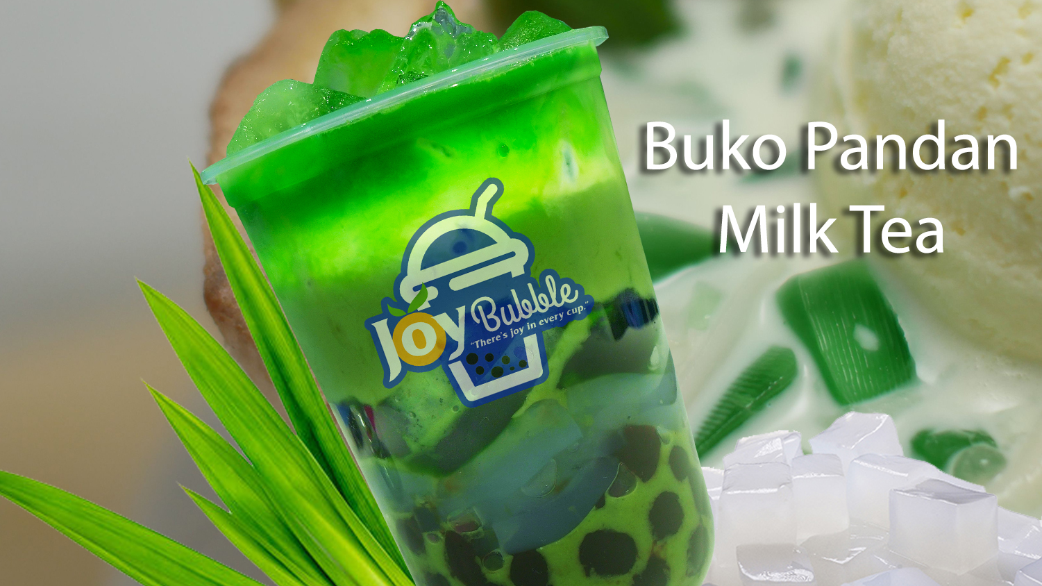 Joy Bubble Buko Pandan Milk Tea