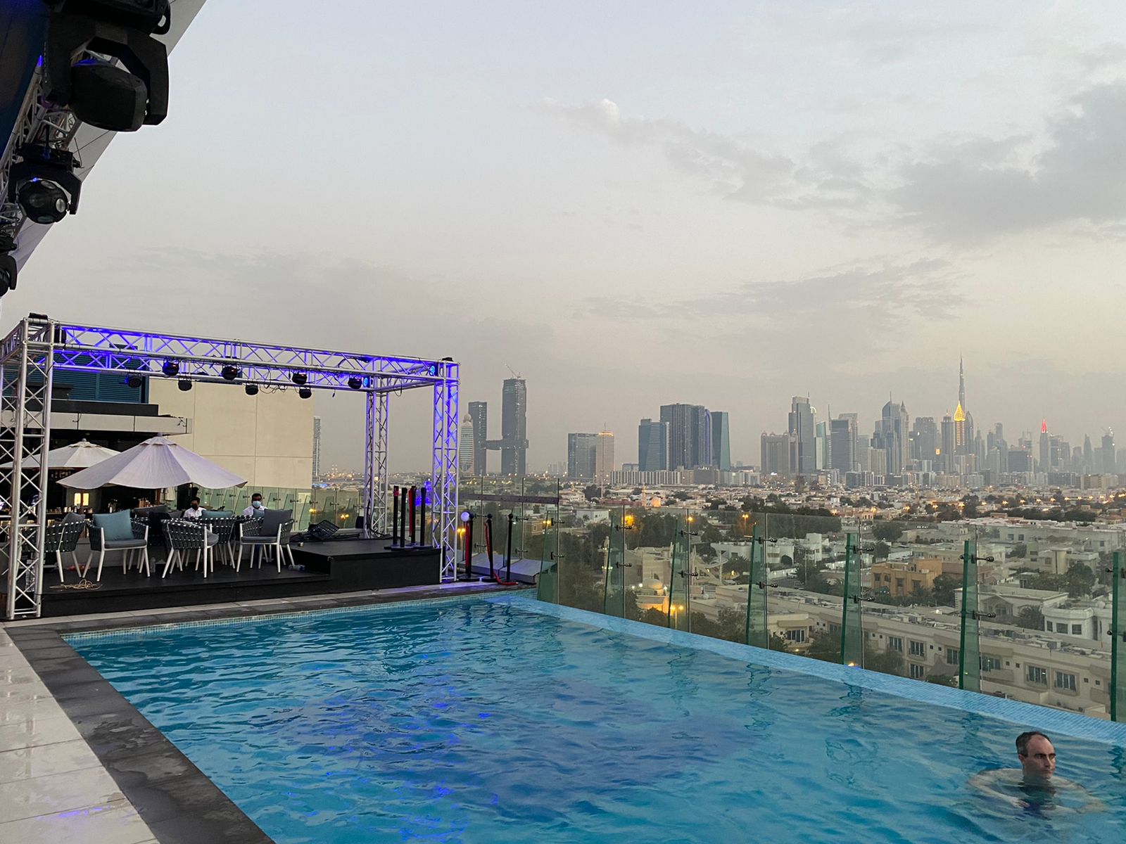 Enjoy Dubai's majestic views over the pool with delicious dishes at ...