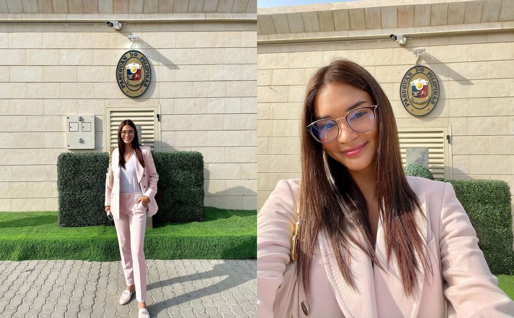  Naninindigan Ako Para Kay Leni Pia Wurtzbach Casts Vote In Abu Dhabi 
