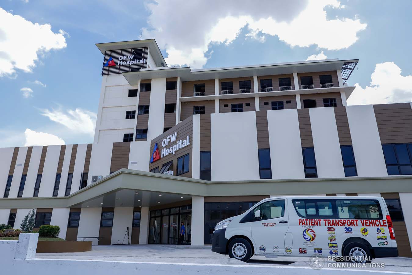 A facade of the almost completed Overseas Filipino Workers (OFW) Hospital which was inspected by President Rodrigo Roa Duterte at Barangay Sindalan in San Fernando City, Pampanga on May 1, 2022. REY BANIQUET/ PRESIDENTIAL PHOTO