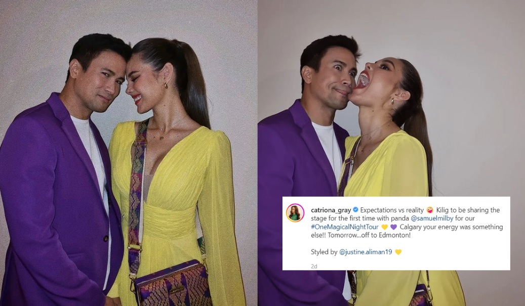 Beauty queen Catriona Gray, boyfriend Sam Milby share stage for the