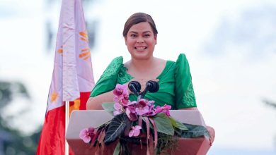 Vice President-elect Sara Zimmerman Duterte delivers her inaugural speech after taking her oath as the 15th Vice President of the Philippines which was witnessed by her father, President Rodrigo Roa Duterte, at San Pedro Square, Poblacion District in Davao City on June 19, 2022. ARMAN BAYLON/ PRESIDENTIAL PHOTO