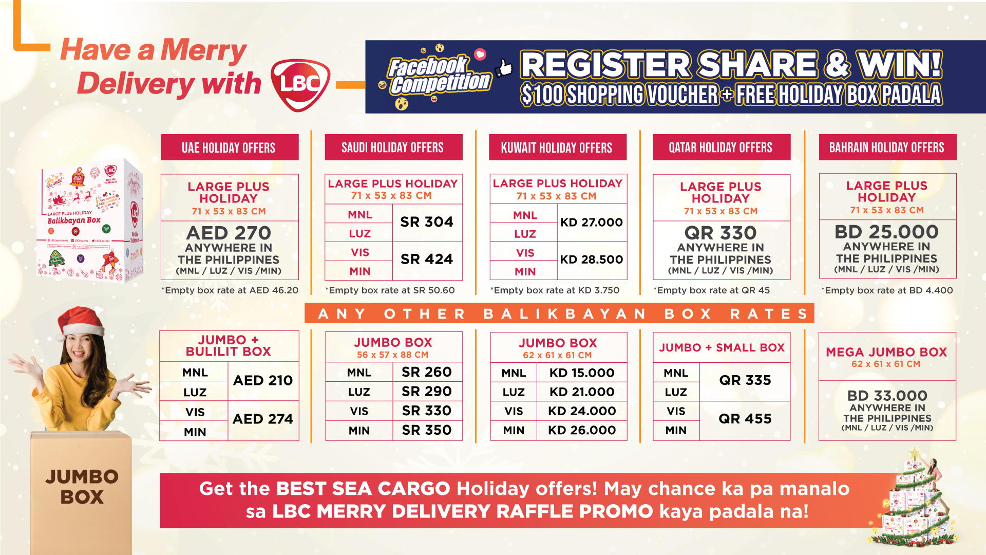 Win a FREE LBC Holiday box and win $100 shopping voucher by simply ...