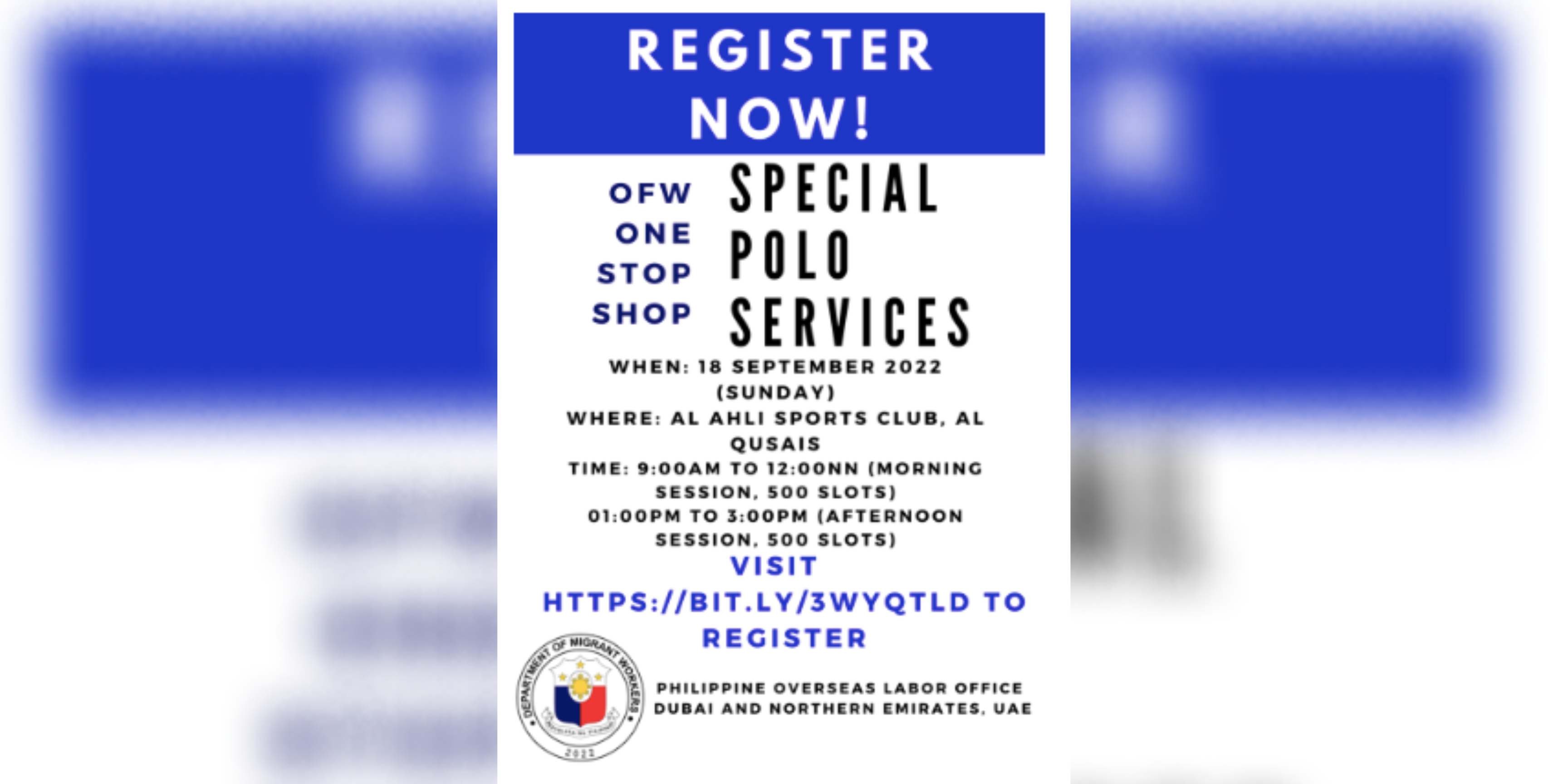 POLO Dubai, FilSoc to hold activity for OFWs The