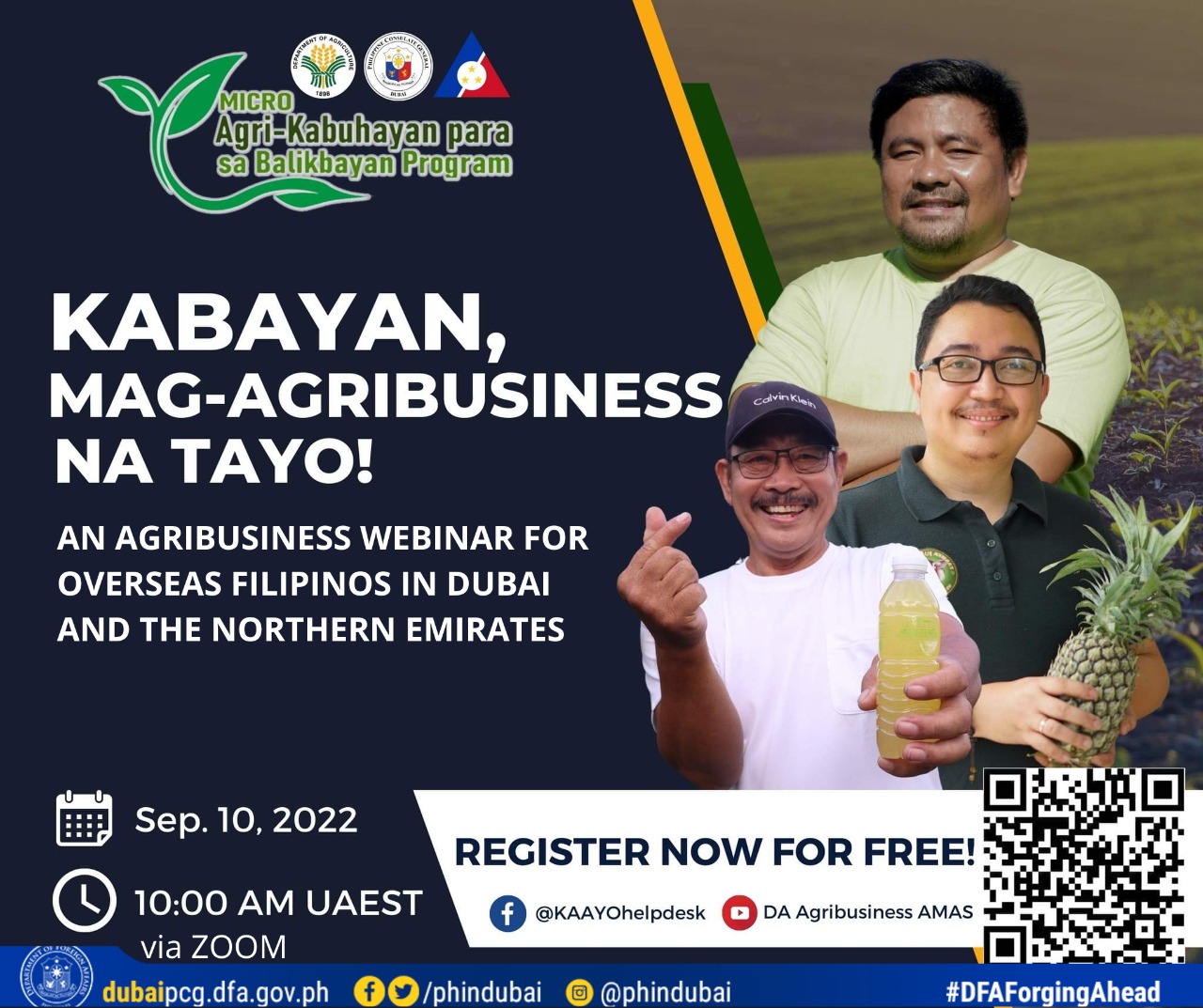 OFWs in UAE, invited to attend Agribusiness webinar - The Filipino Times