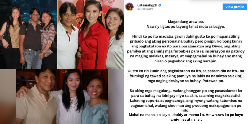 Sarah Geronimo issues public apology to her parents - The Filipino Times