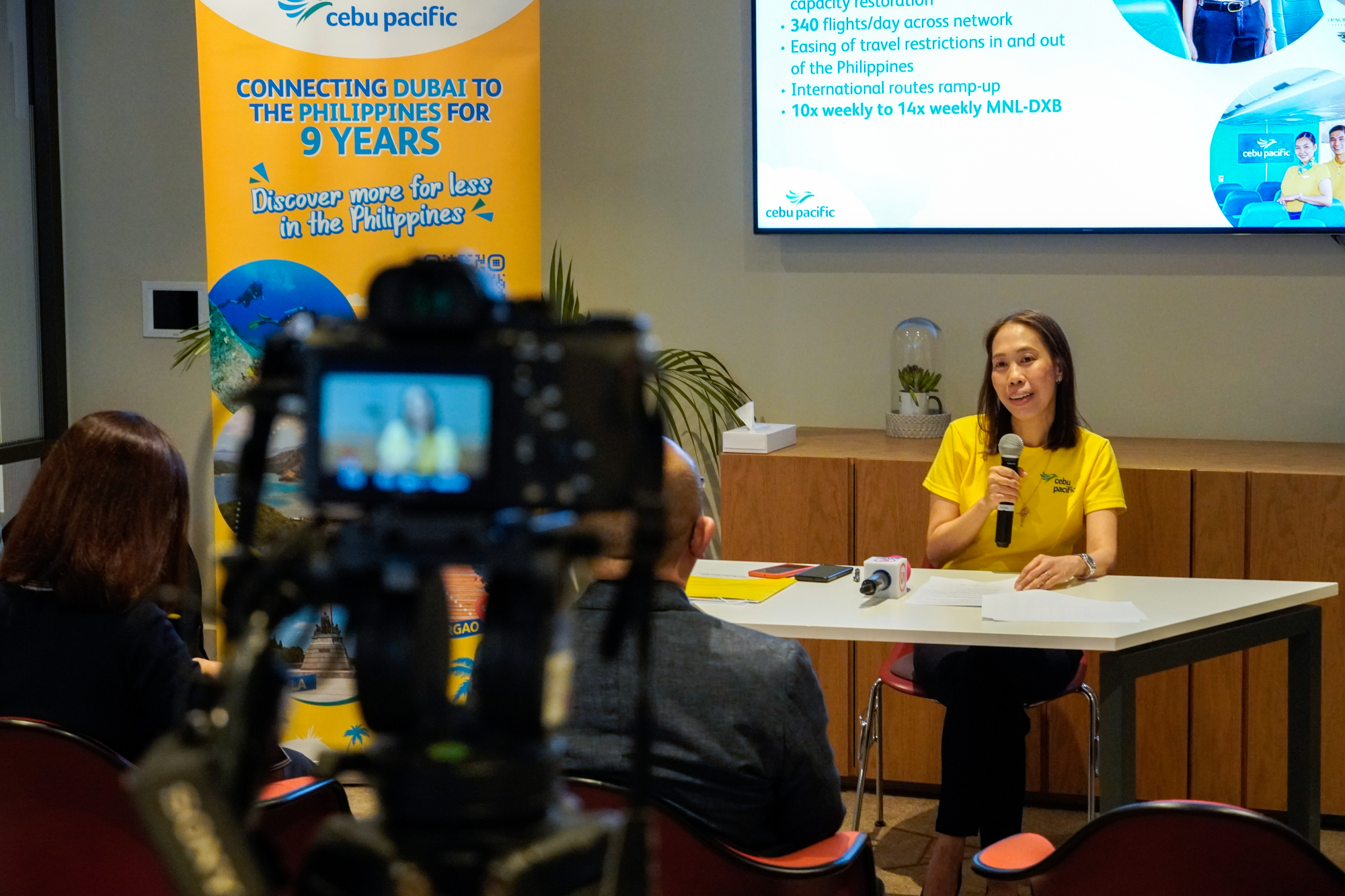 Carmina Romero, Corporate Communications Director at Cebu Pacific during the press conference at Rove City Centre