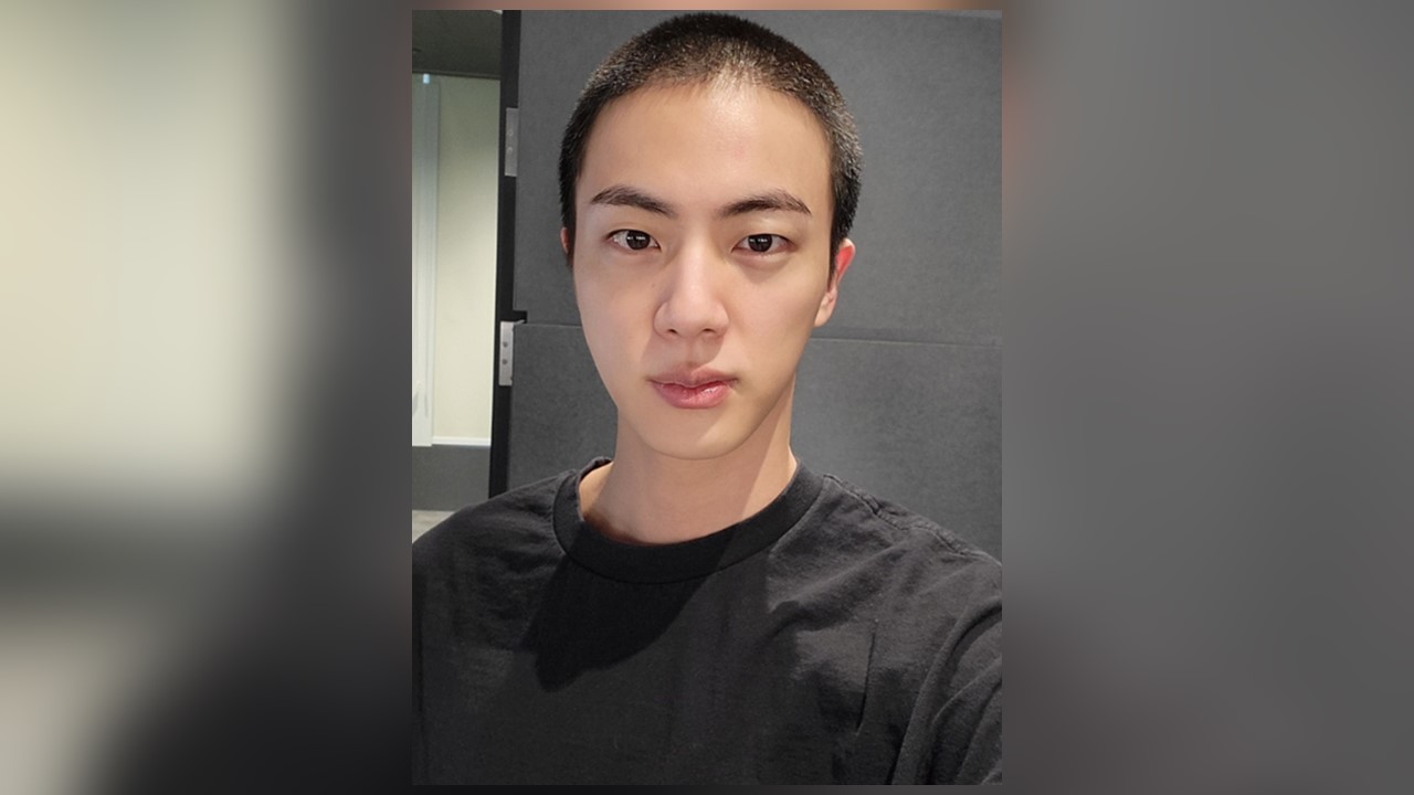 LOOK: Jin of BTS sports a shaved head before military enlistment - The ...