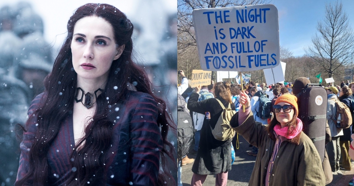 Game of Thrones-ster Carice van Houten werd in Nederland gearresteerd wegens protesteren