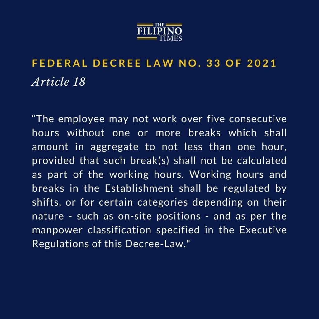 OFW Guide Can my employer reduce or deny my onehour break? The