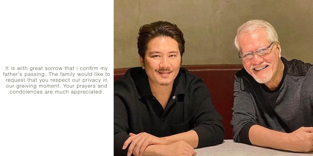 Janno Gibbs confirms passing of father Ronaldo Valdez, asks for privacy