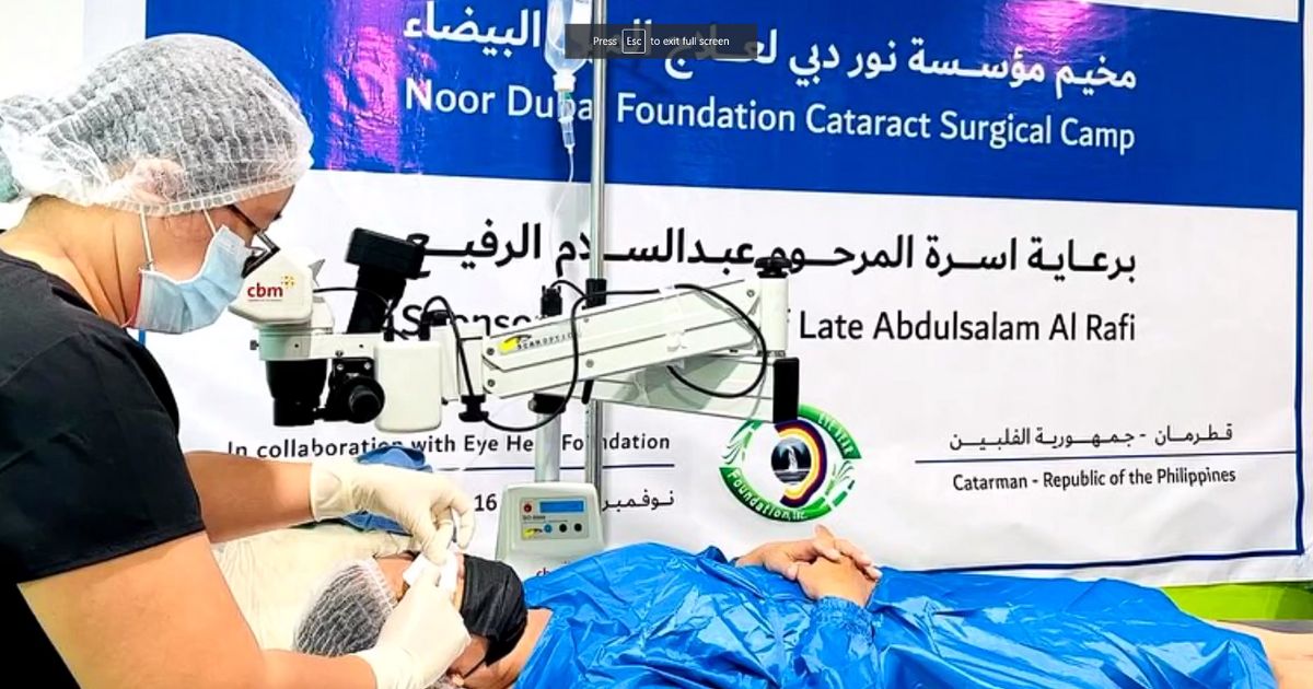 UAE Embassy in Manila joins Noor Dubai Foundation in Free Cataract